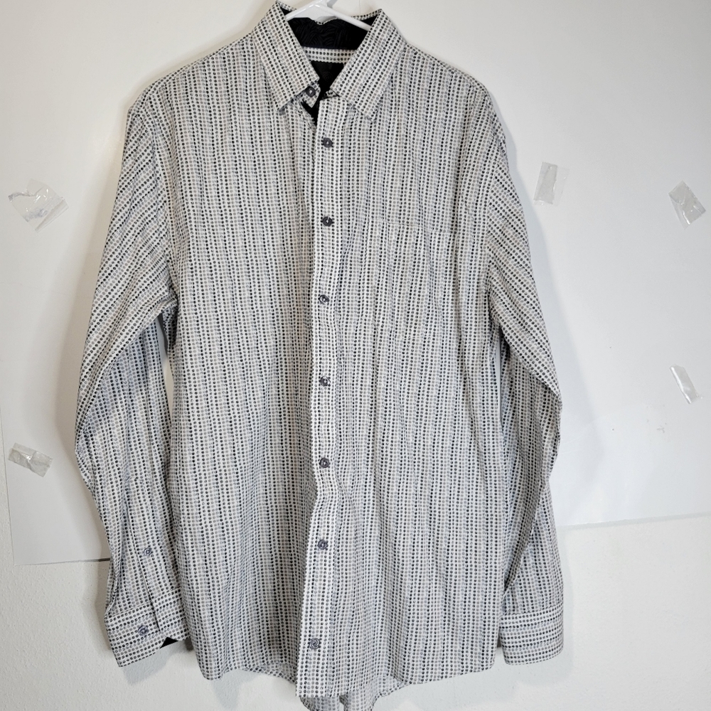 F/X Fusion Men's long Sleeve Button up Shirt Size Med